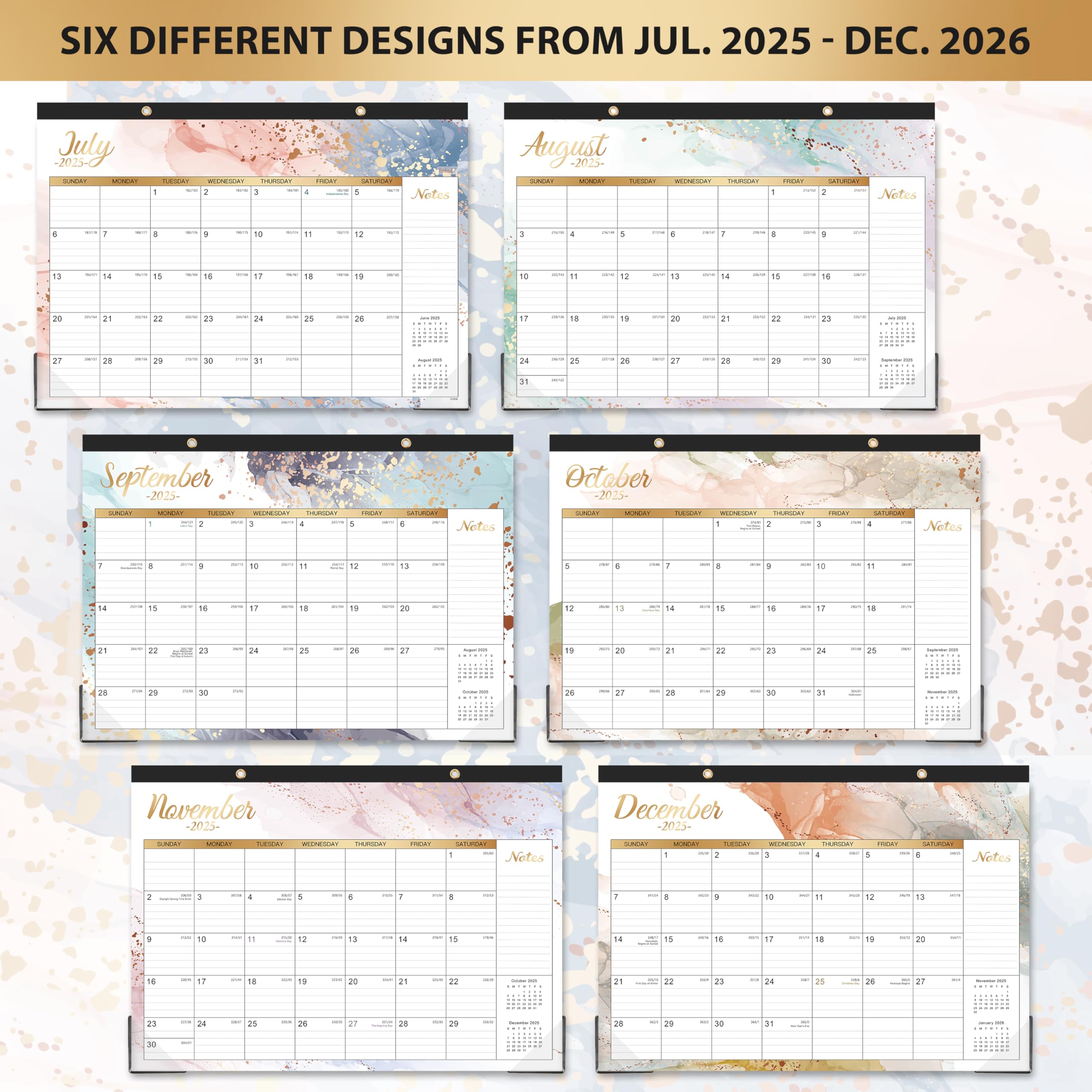 2025-2026 18-Month Wall & Desk Calendar - July 2025 to December 2026, 17