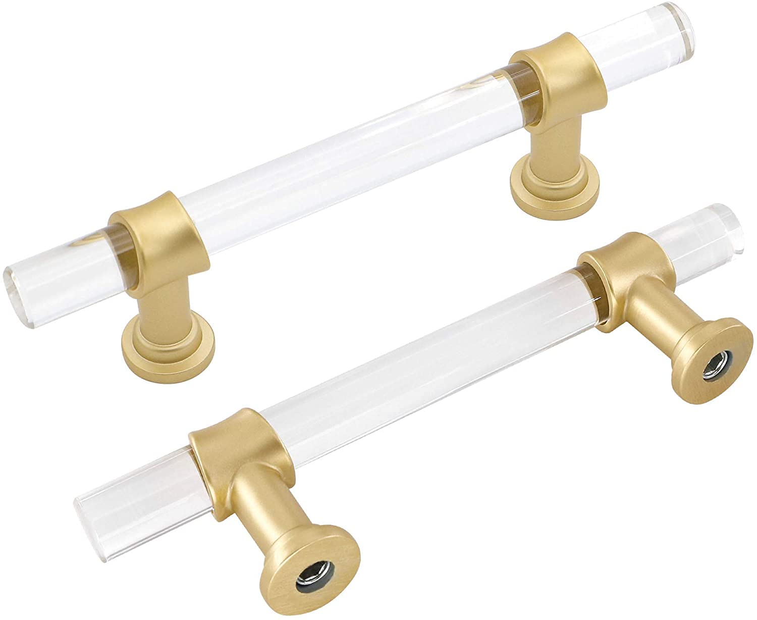 3in Brass Cabinet Pulls - Gold Drawer Handles (30 Pack) for Kitchen & Dresser