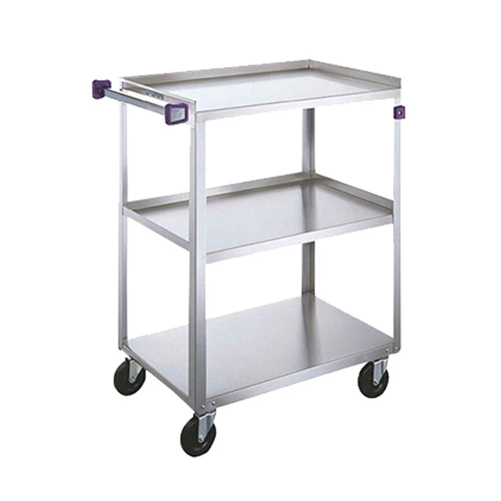 Lakeside 311A 3-Tier Rolling Utility Cart - Light Duty Metal Shelving Unit with 15.5