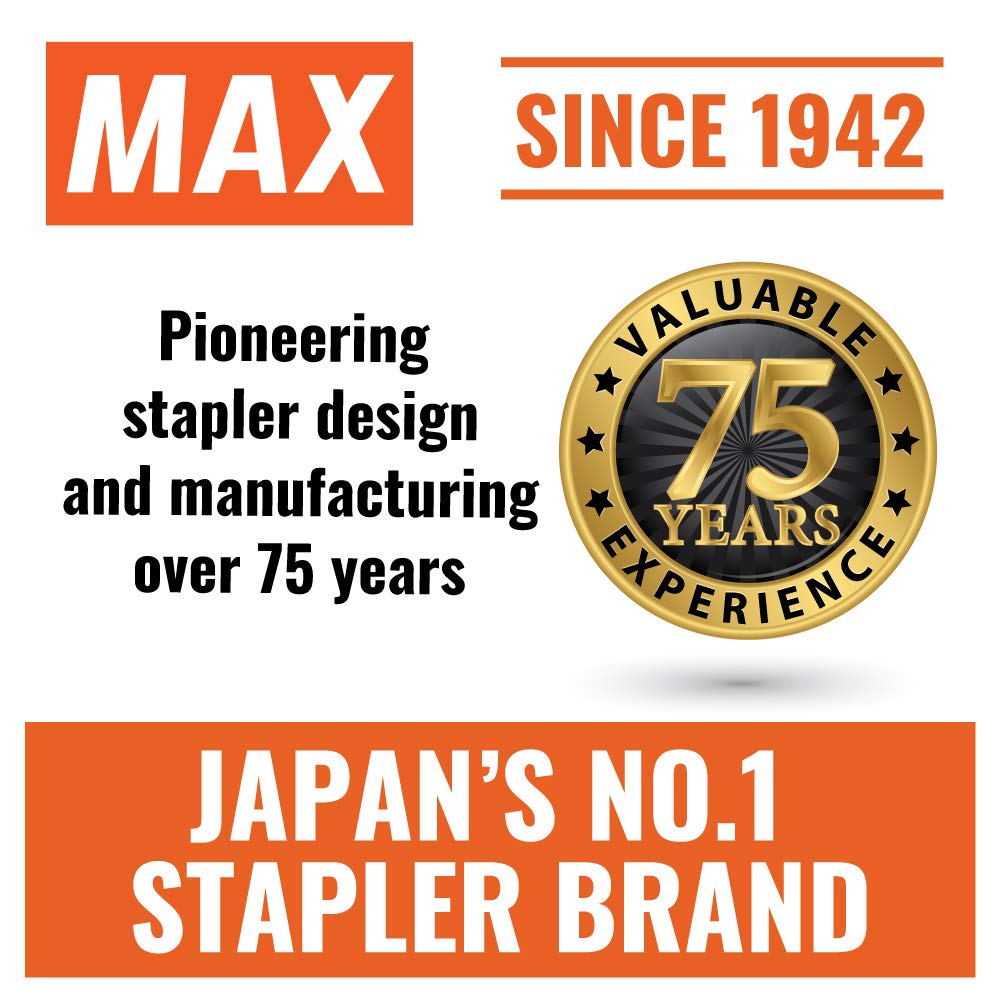Max Quiet Desk Stapler (EH70F) - Heavy Duty Low Noise Stapler for Office, School & Home Use - Perfect for Paperwork, Documents & Crafting Projects