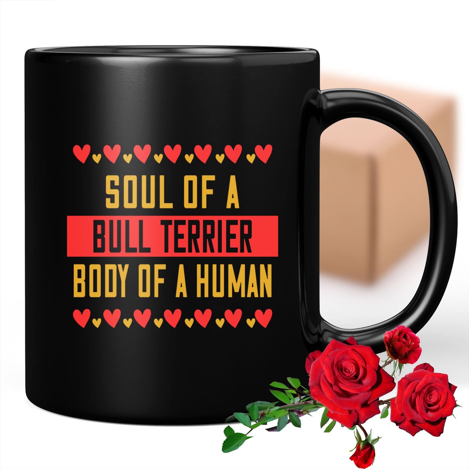Funny Bull Terrier Coffee Mug - Perfect Gift for Dog Lovers, Family, Coworkers, Fathers & Mothers - Great for Holidays, Birthdays & Year-Round Use - Enjoy Your Morning Coffee with This Unique Human Body Dog Lover Cup