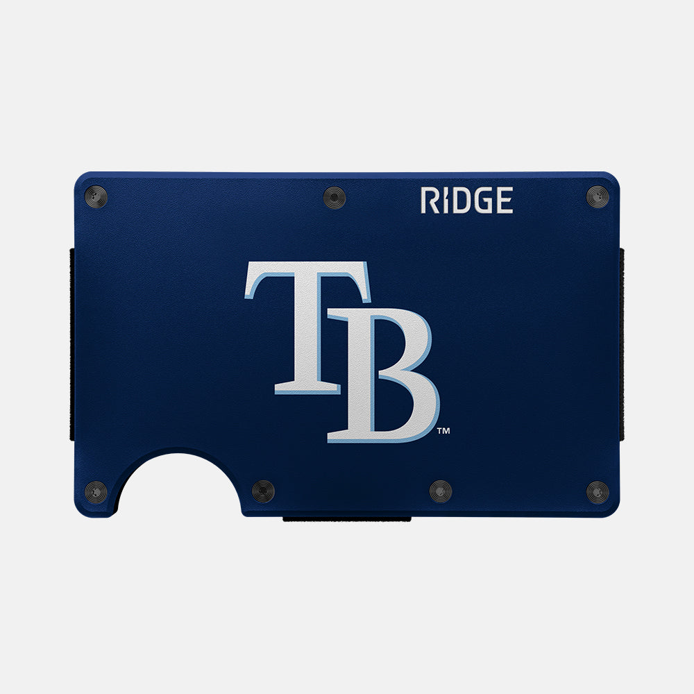 Ridge Wallet for Men - Slim Minimalist RFID Blocking Front Pocket Wallet - Tampa Bay Rays Edition | Perfect for Everyday Carry, Travel & Gifts