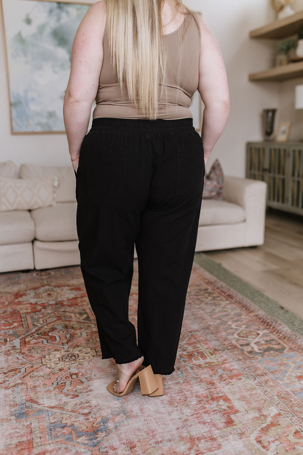 Love Me Dearly High Waisted Black Pants for Women - Slimming Stretchy Tummy Control Work Pants for Office, Travel & Casual Wear