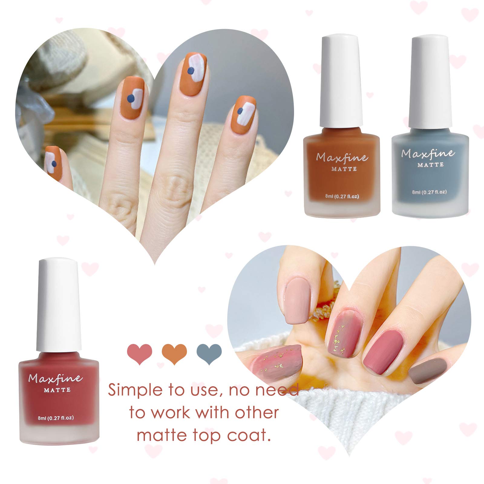 6 Colors Matte Nail Polish Set - Mist Effect Velvet Gel Polish Kit, Long Lasting Waterproof Nail Art (8ml/Bottle) for Salon & Home Manicure, Perfect for Parties, Weddings & Everyday Wear