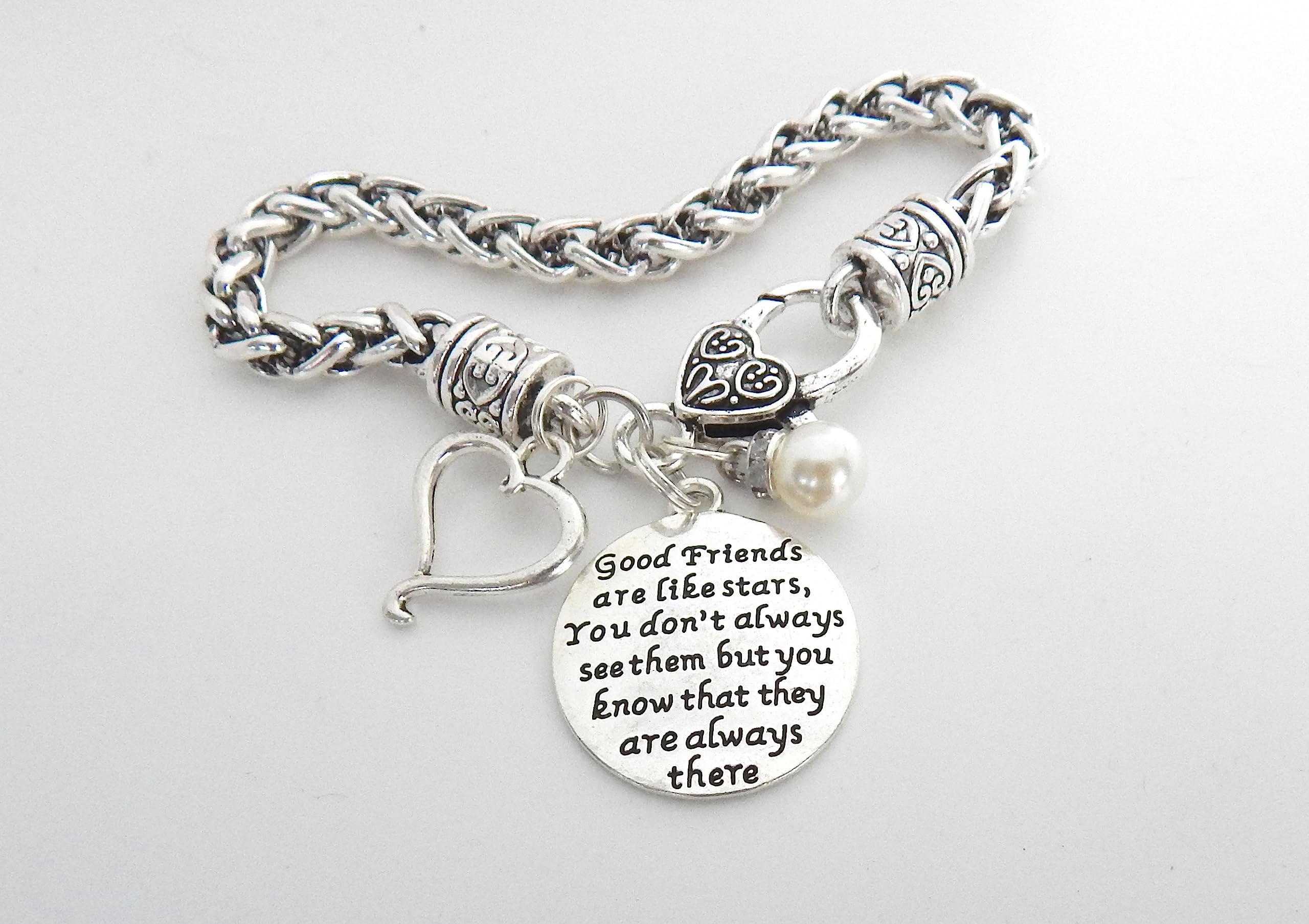 Best Friend Birthday Bracelet for Women & Girls - Bestie Gift, Friendship Jewelry, Sister Gift - Good Friends are like Stars - Perfect for Anniversaries, Graduations & Daily Wear