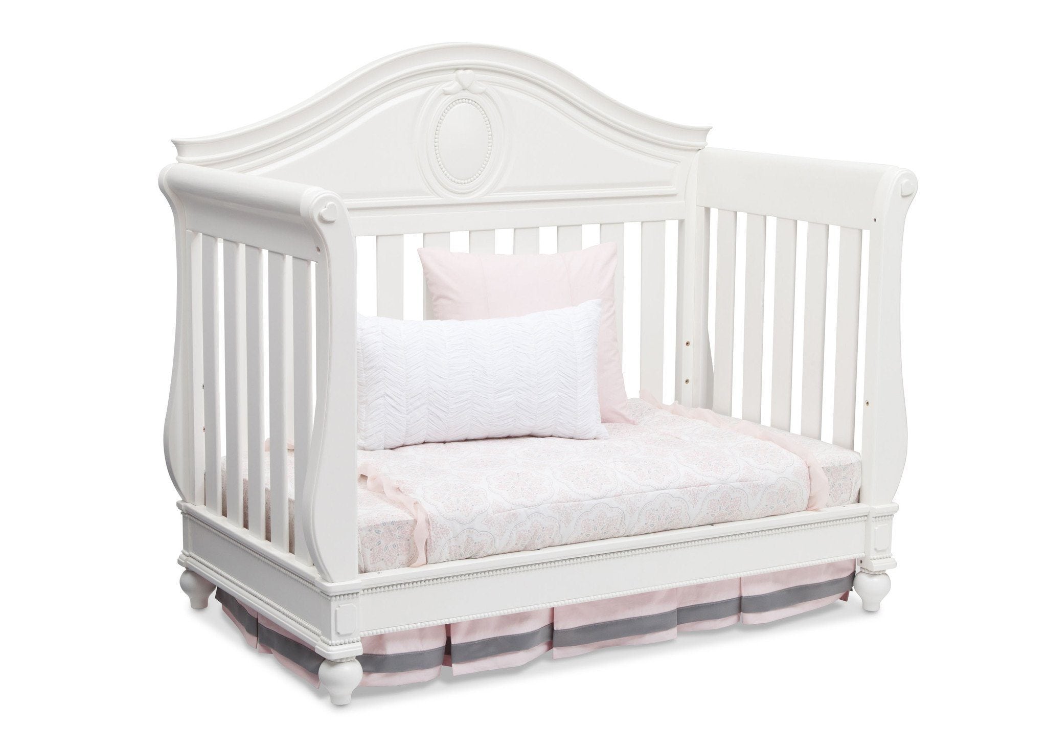 Disney Princess Magical Dreams 4-in-1 Convertible Crib for Baby Girls - Nursery Bedroom Furniture for Toddlers & Newborns | Perfect for Disney-Themed Bedrooms & Baby Showers