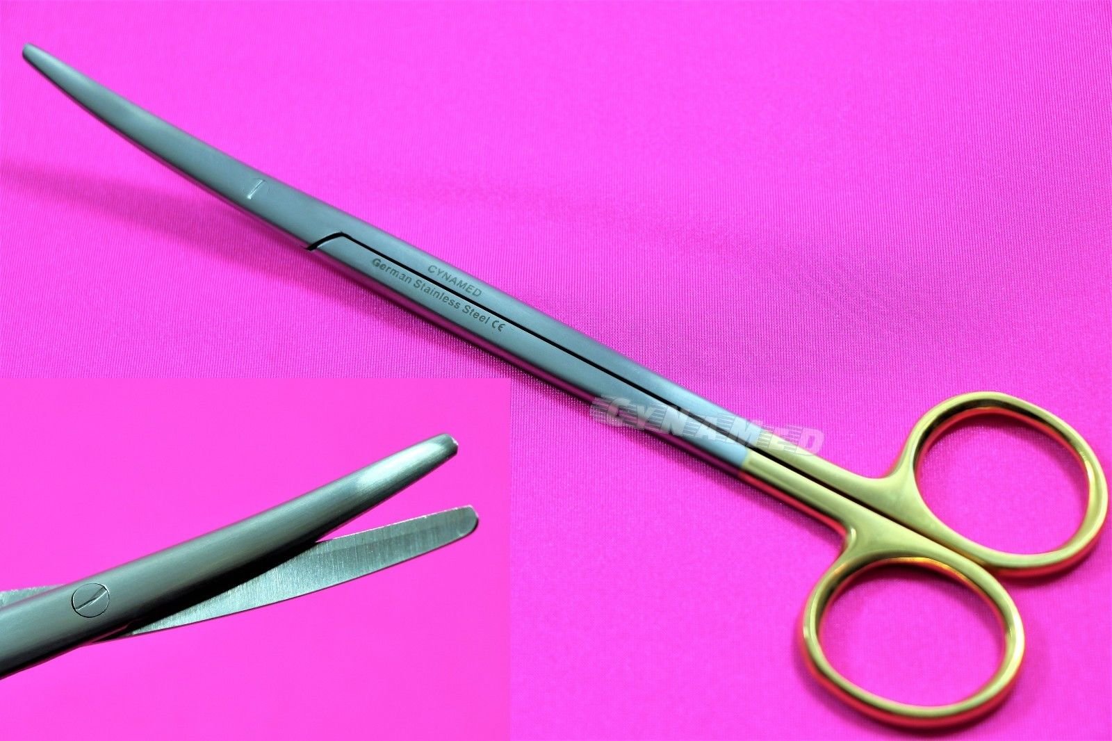 Premium German 8 TC Metzenbaum & Mayo Dissecting Scissors Set - CVD Coated Dental Surgical Instruments for Precision Cutting | Ideal for Veterinary, Medical & Dental Procedures