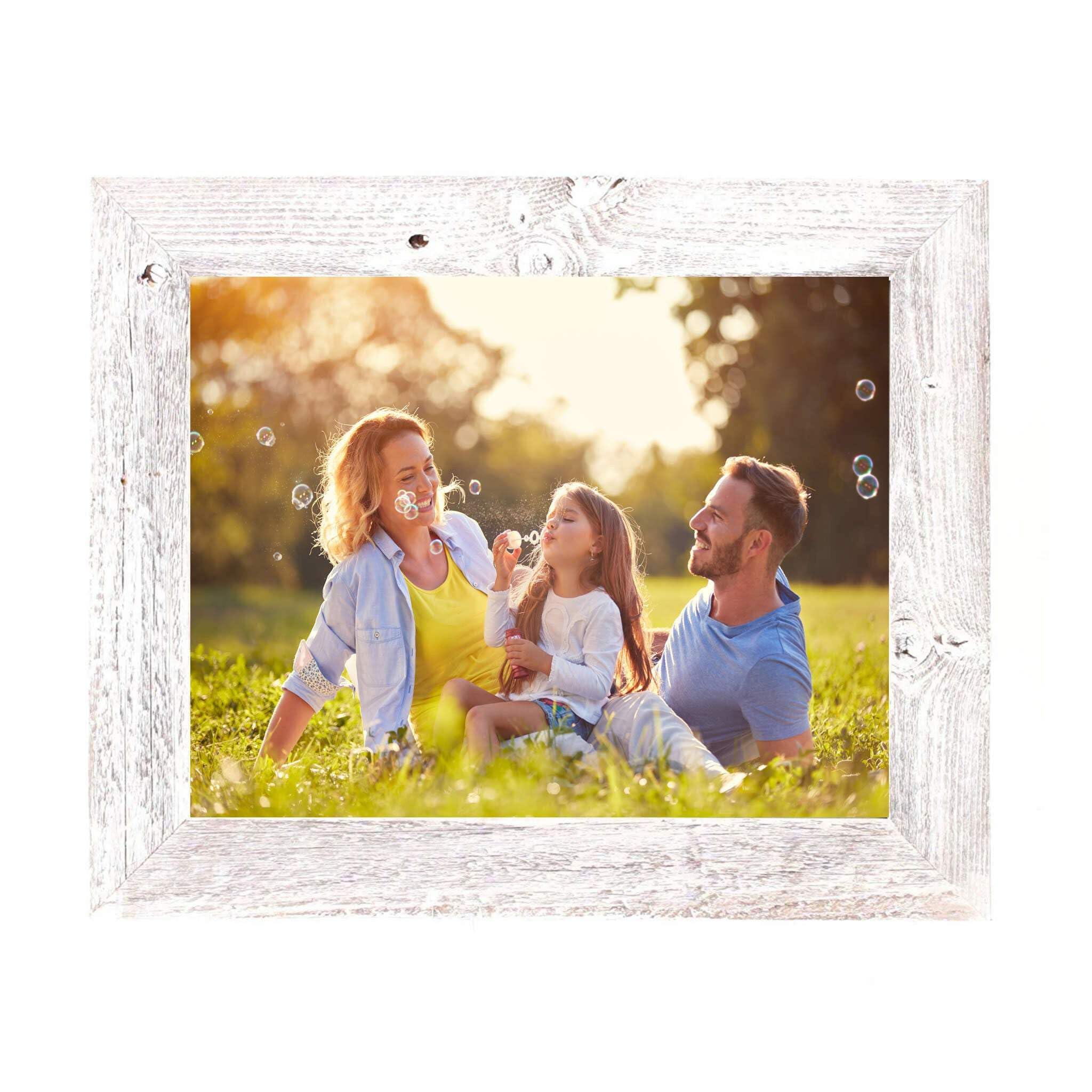 HomeRoots 14x18 Inch Whitewashed Wood Picture Frame - Perfect for Wall Decor, Family Photos & Art Display in Living Room, Bedroom or Office