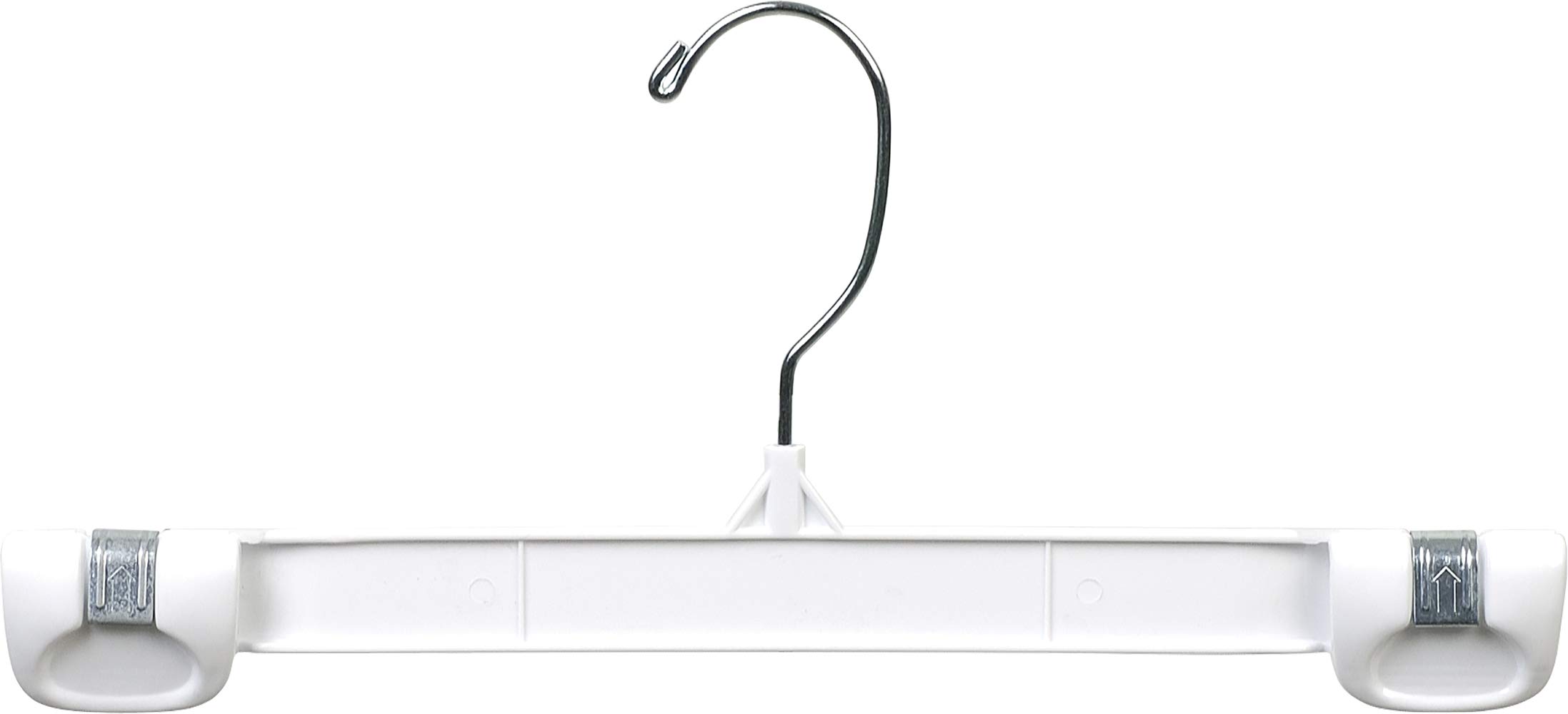 The Great American Hanger Company - 200 Pack White Plastic Clothes Hangers with Non-Slip Grip Lock - Heavy Duty Garment Hangers for Closet Organization, Retail Stores & Laundry Businesses