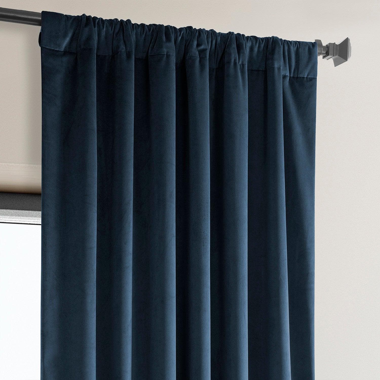 Eternal Blue Heritage Plush Velvet Blackout Curtains for Bedroom - Luxurious Noise Reducing Thermal Insulated Drapes for Living Room & Nursery