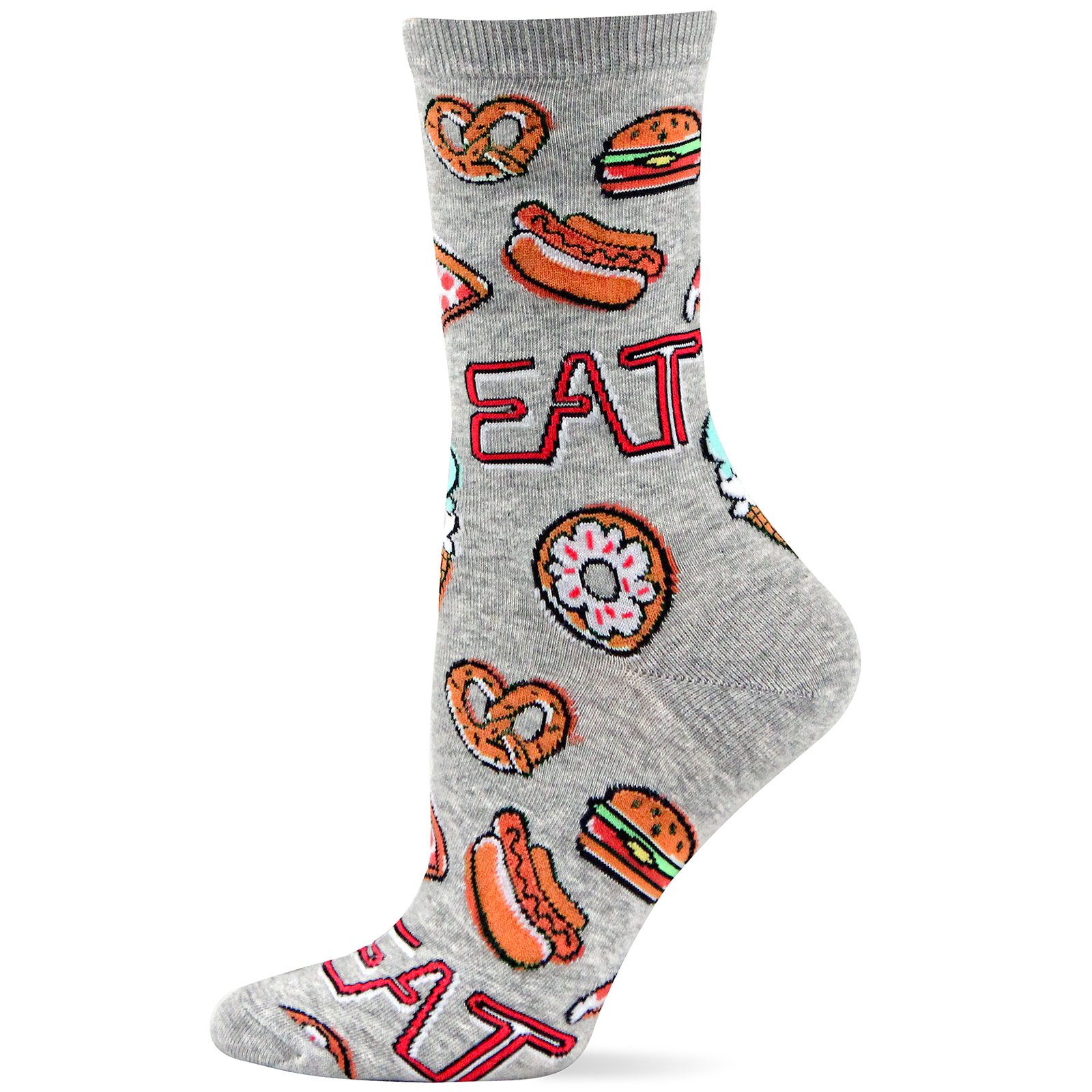 Hot Sox Diner Food Socks - Fun Novelty Socks with Food Prints for Men & Women - Perfect for Restaurant Workers, Chefs & Food Lovers (Great Gift Idea for Birthday, Christmas)