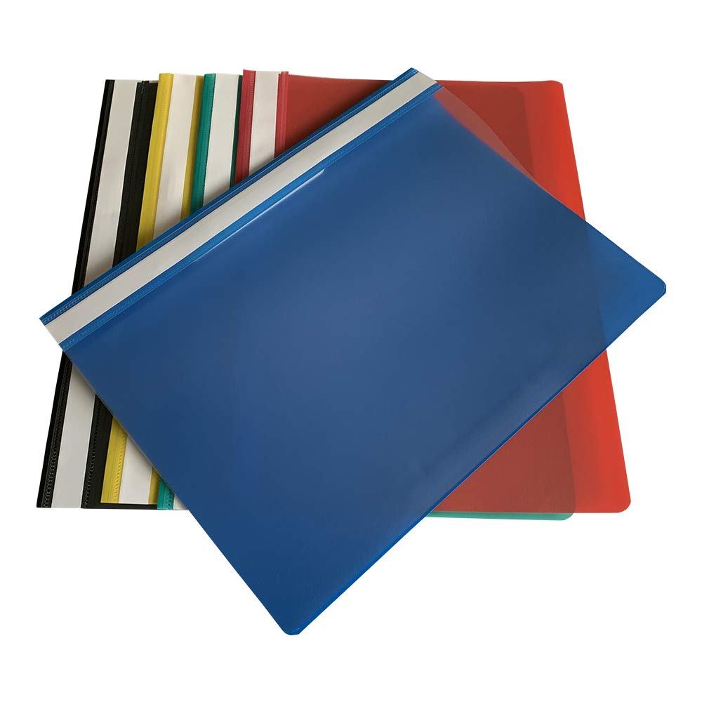 60-Pack Multicolor A4 Project Folders by Janrax - Durable Plastic File Folders for School, Office & Home Organization