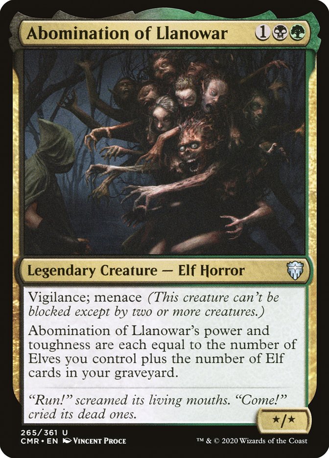 Abomination of Llanowar MTG Card - Commander Legends Collector's Edition - Perfect for Commander & Multiplayer Magic: The Gathering Games