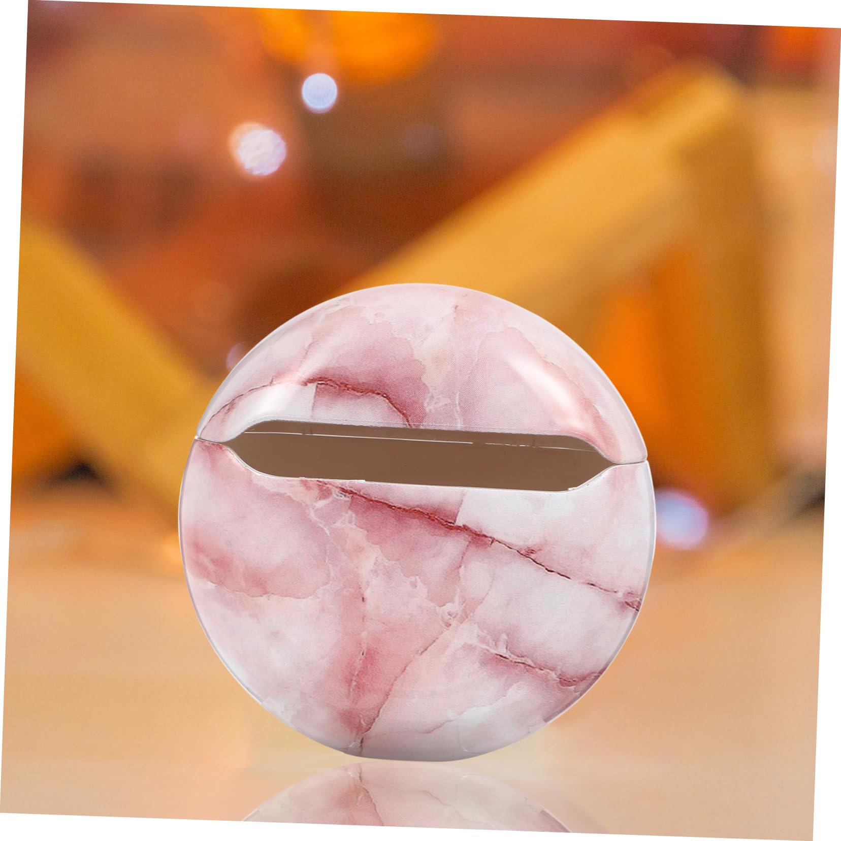 Mikikit Marble Design Earphone Protective Case - Durable Headset Cover for AirPods, Wireless Earbuds (1 Pack, Red) - Perfect for Travel, Gym & Daily Storage