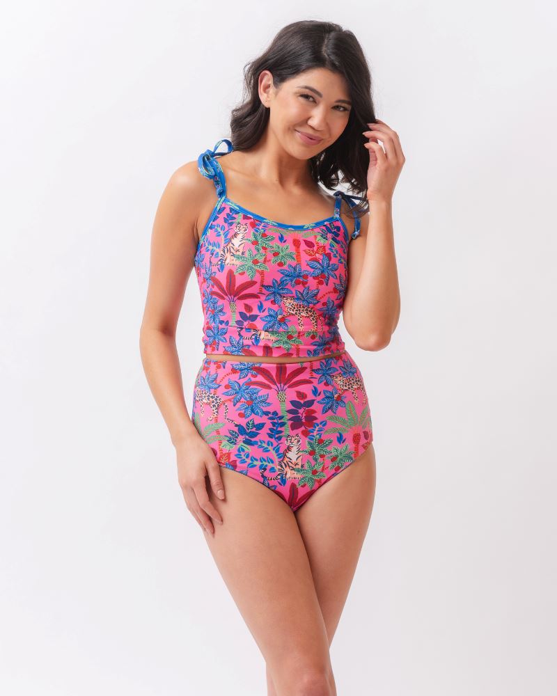 Big Cat Family Three Blooms Reversible Ultra High Waist Leggings - Perfect for Yoga, Workouts & Everyday Comfort