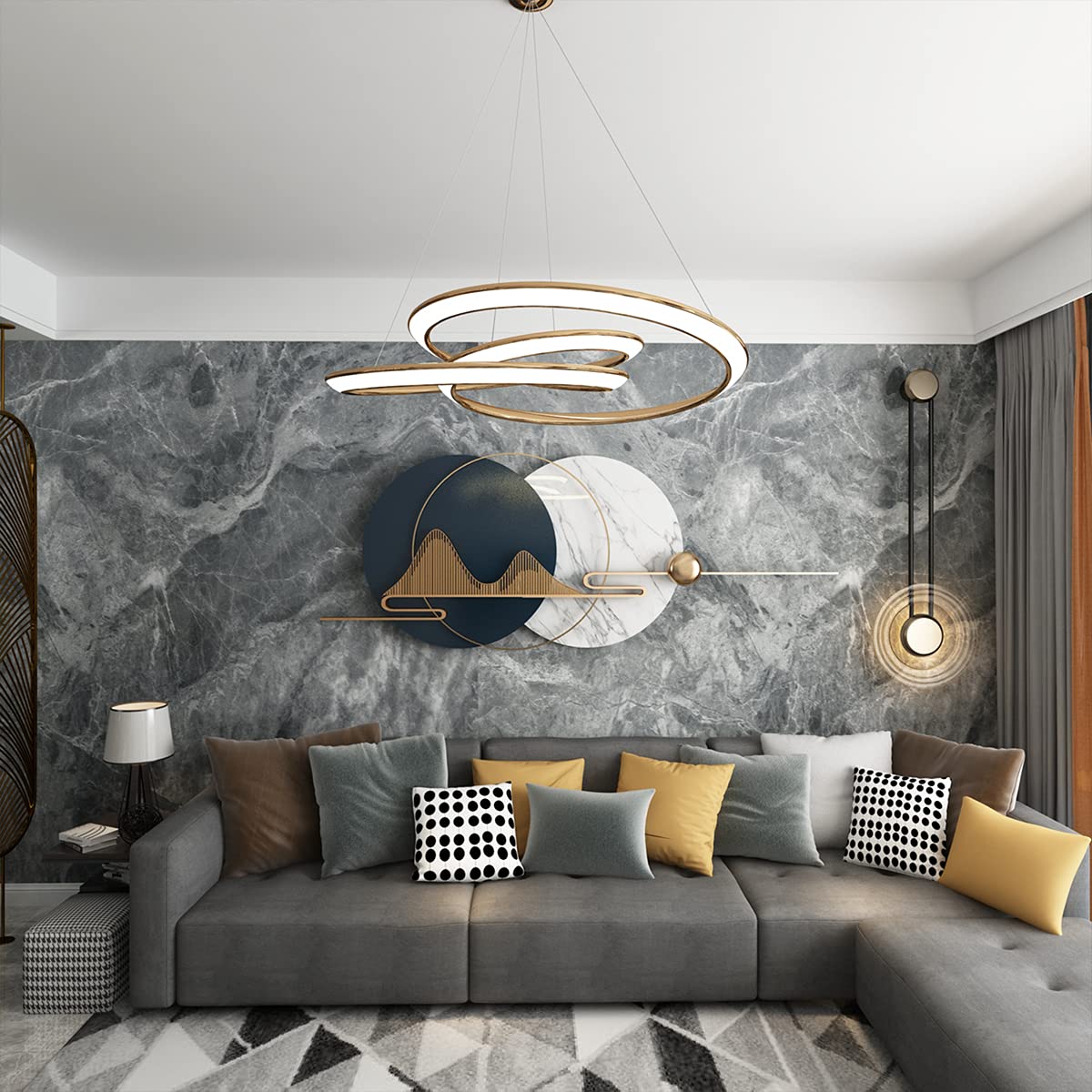 Gray Marble Contact Paper - Textured Granite Peel & Stick Wallpaper - Waterproof Removable Vinyl Wrap for Countertops, Kitchen Tables, Cabinets & Furniture - Easy DIY Matte Finish Decoration