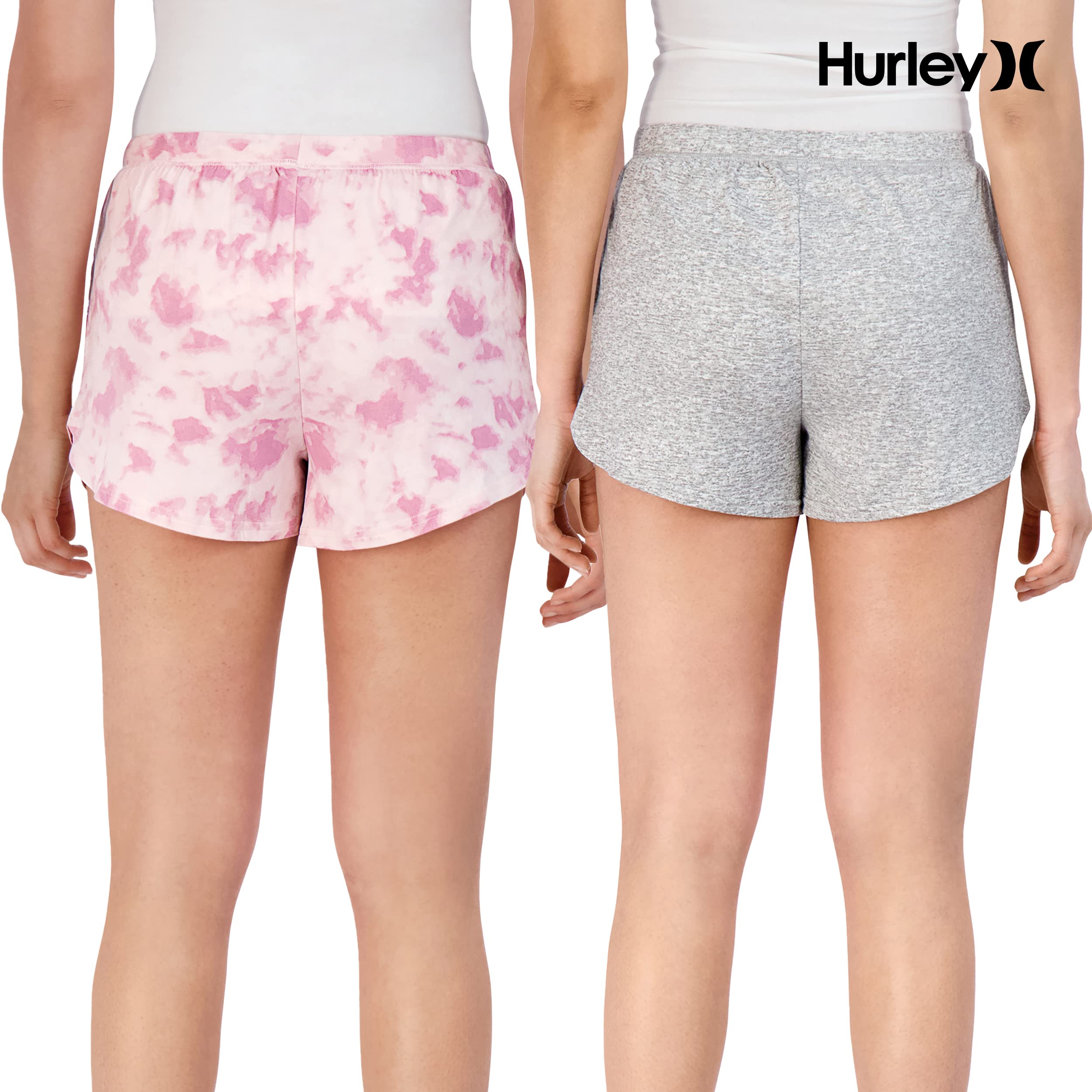 **Hurley Women's Pajama Shorts 2-Pack - Soft & Comfy Sleep Shorts for Lounge & Summer - Cute & Fun Sleepwear for Hot Nights**    *(Perfect for Relaxing at Home, Lounging, or Summer Sleepwear!)*