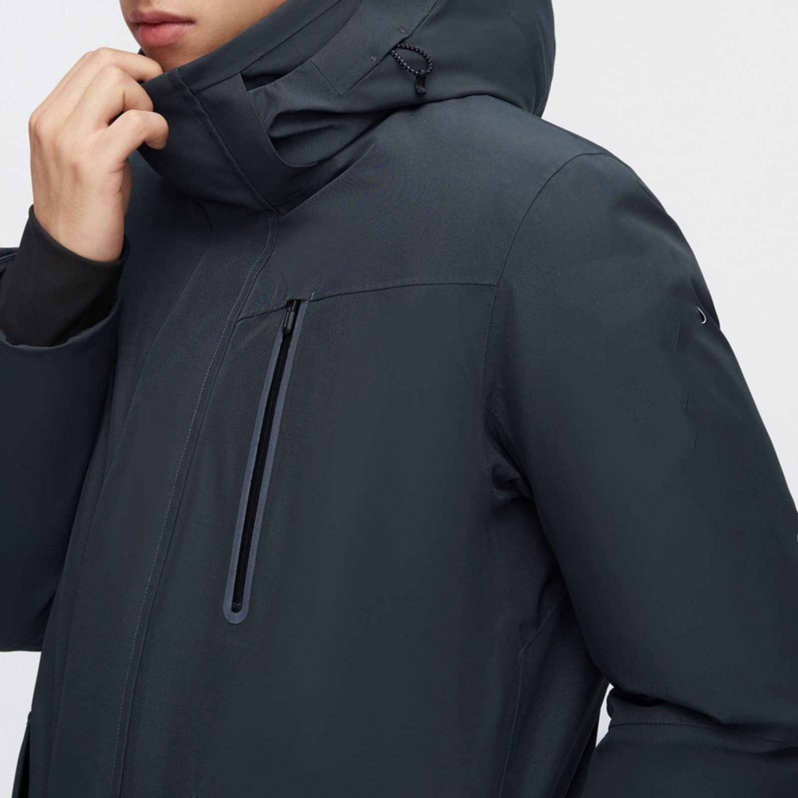 Men's Waterproof Winter Down Jacket - Windproof Warm Coat for Outdoor Activities