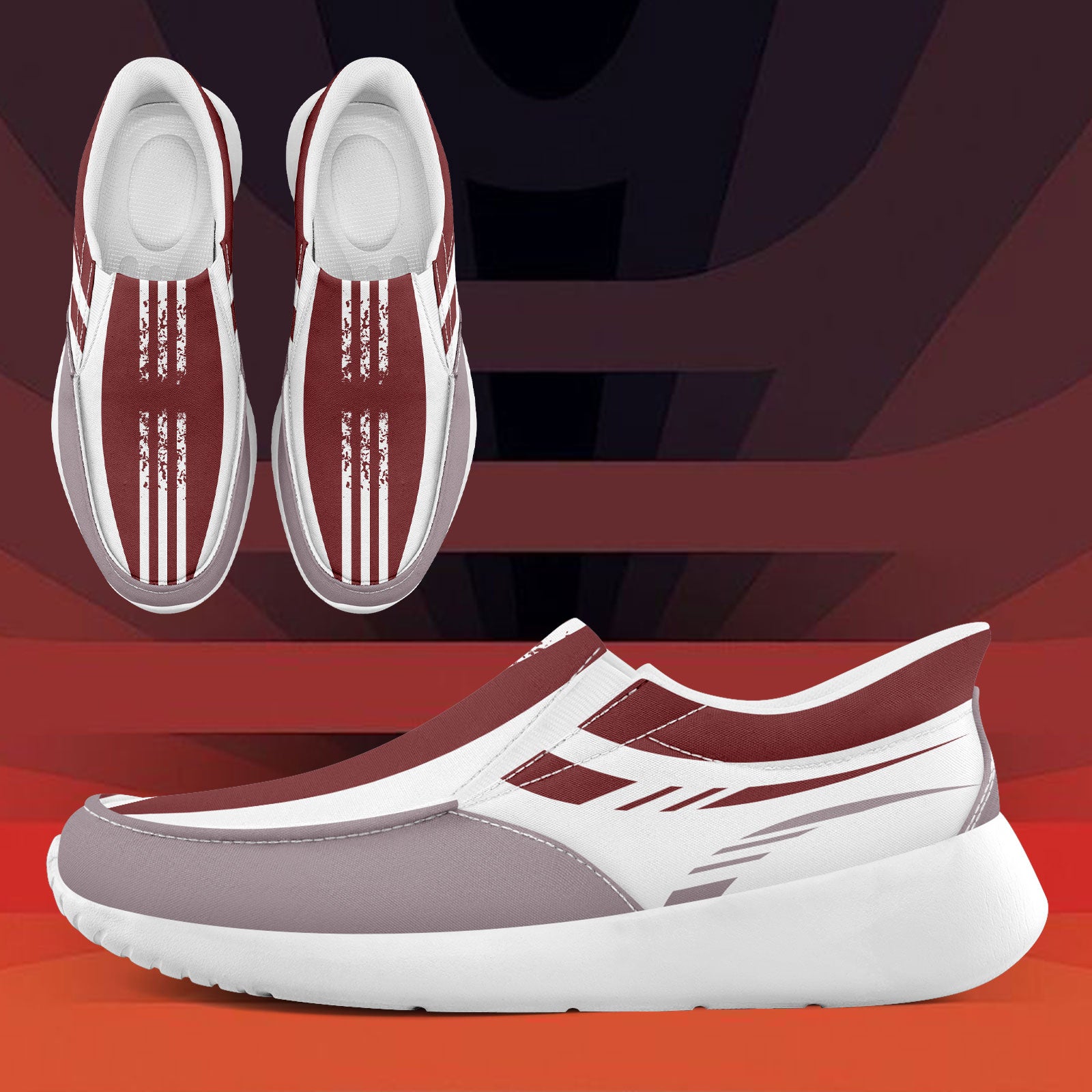Custom Corporate Sneakers - Slip On Personalized Business Shoes for Men & Women - FN067 E023045 - Perfect for Office, Casual Wear & Corporate Gifts