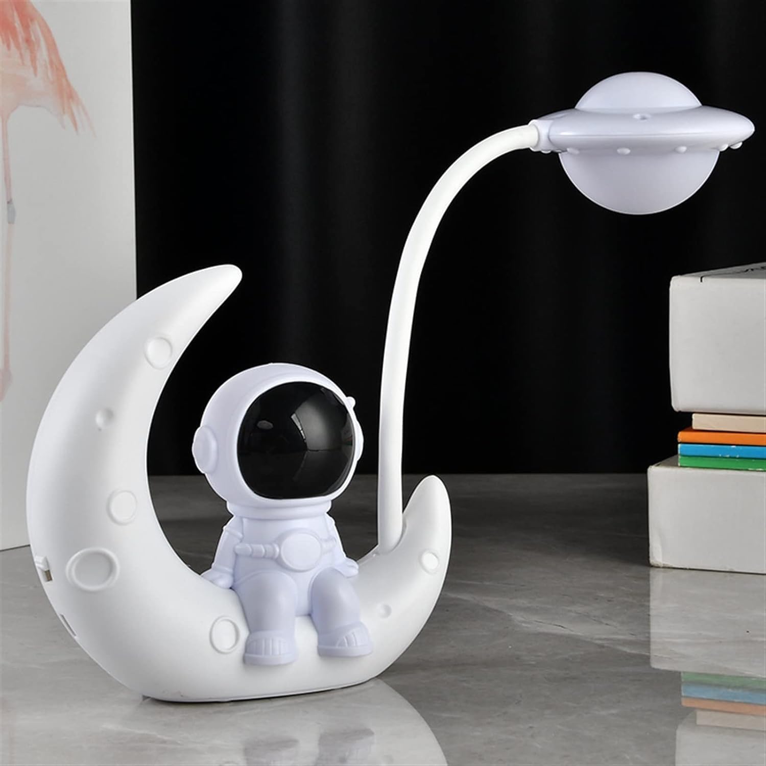LED Desk Lamp with USB Rechargeable Battery - Adjustable Brightness Eye-Caring Reading Light, Creative Night Light for Office, Study, Bedroom (Blue) - Perfect for Work, Reading & Nightstand Use