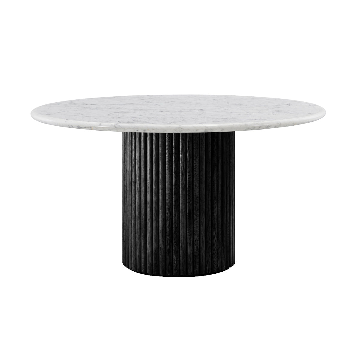 Elegant Cosmos Marble Dining Table - Modern Round Marble Top with Sturdy Metal Base for Dining Room, Kitchen, or Outdoor Patio