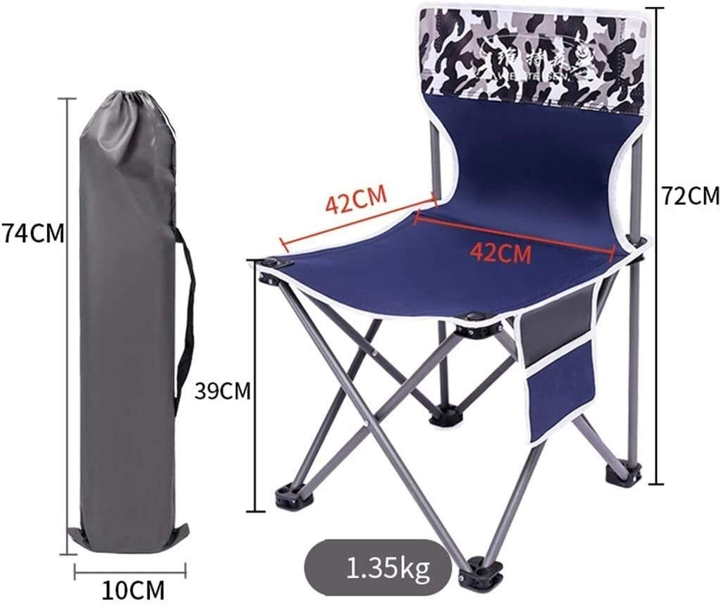 Lightweight Compact Camping Chair - Portable Folding Rocking Chair for Outdoor Adventures (Blue, 33x35x54cm) | Perfect for Camping, Hiking, Picnics, Beach & Backyard Relaxation