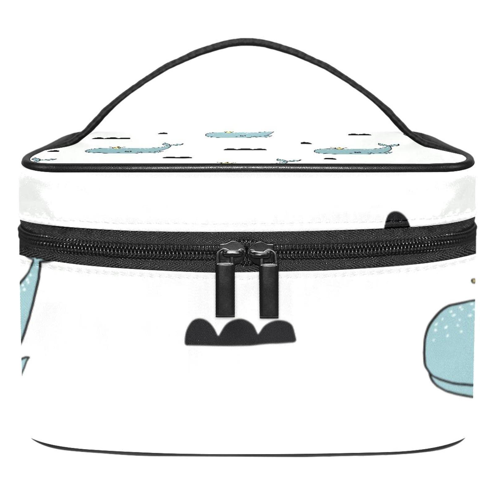 Whale Grey Cosmetic Makeup Organizer Storage Box | Travel Toiletry Bag for Women & Girls | Perfect for Travel, Home, and Bathroom Organization