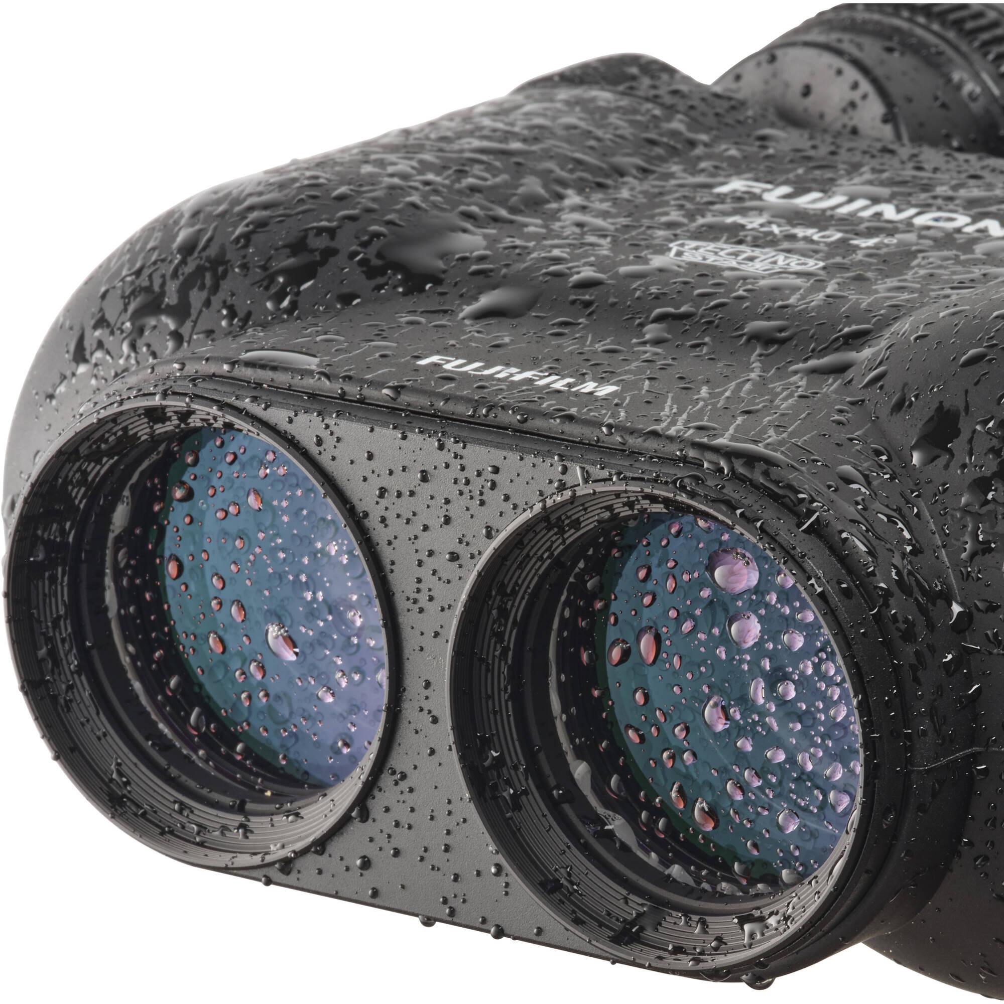 Fujinon Techno Stabi TSX 1440 14x40 Image Stabilized Binoculars - High Power Zoom for Bird Watching, Hunting & Travel (Black/Yellow/Navy Blue) | Waterproof & Fogproof Outdoor Optics