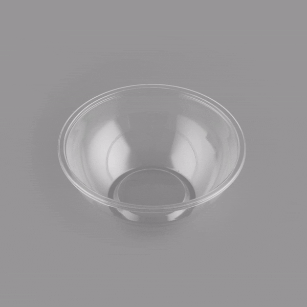 7 oz Round Clear Plastic Salad Bowls - 5