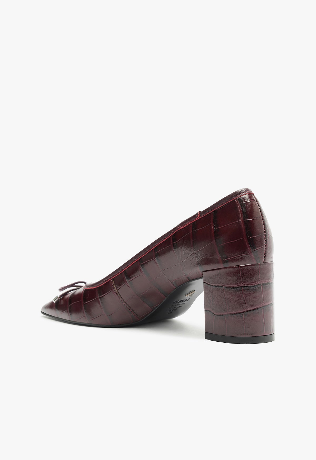 Arissa Crocodile Embossed Leather Pump Shoes - Women's Mid Heel (3.5 Inch) Dress Pumps for Office, Party & Wedding - Style F24 S2193800080012