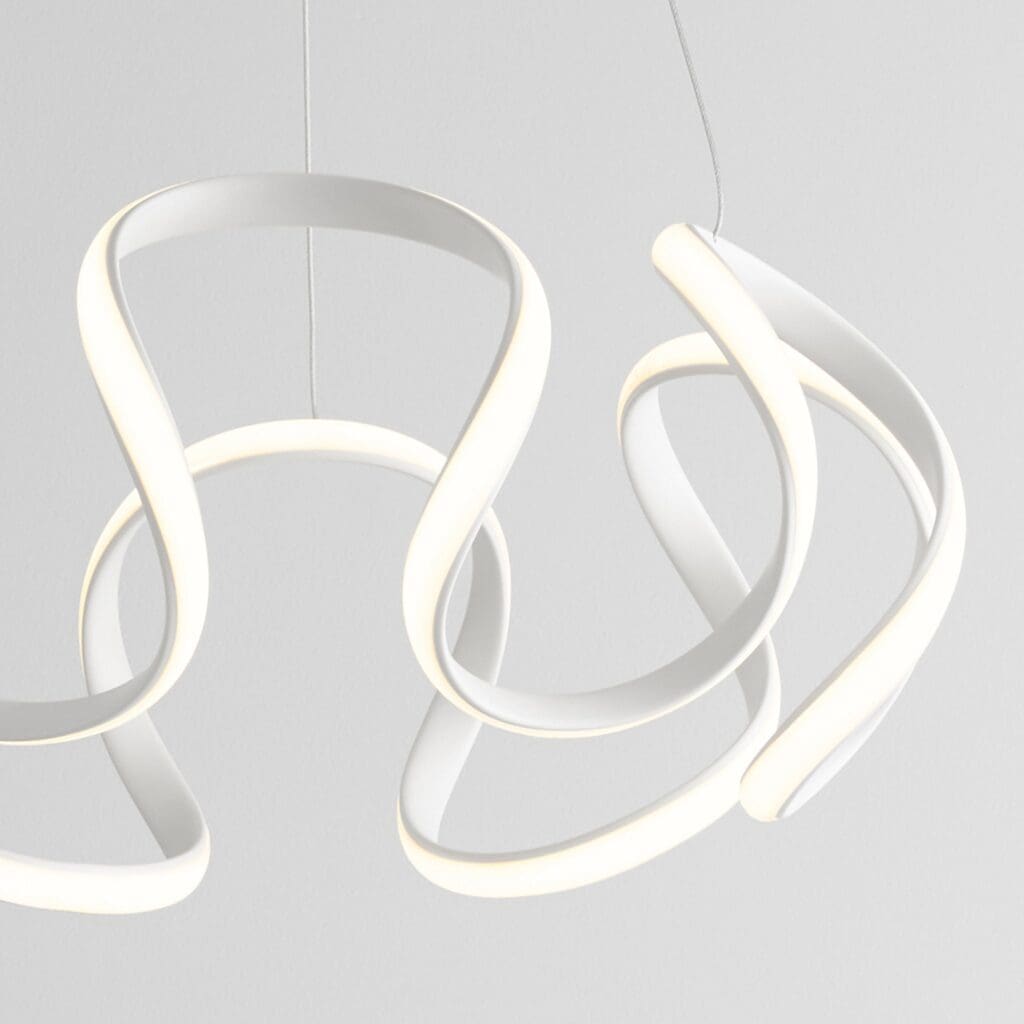 Oxygen Cirro 3 60 6-Pendant White Chandelier - Modern Ceiling Light Fixture for Dining Room, Bedroom & Living Room Decor