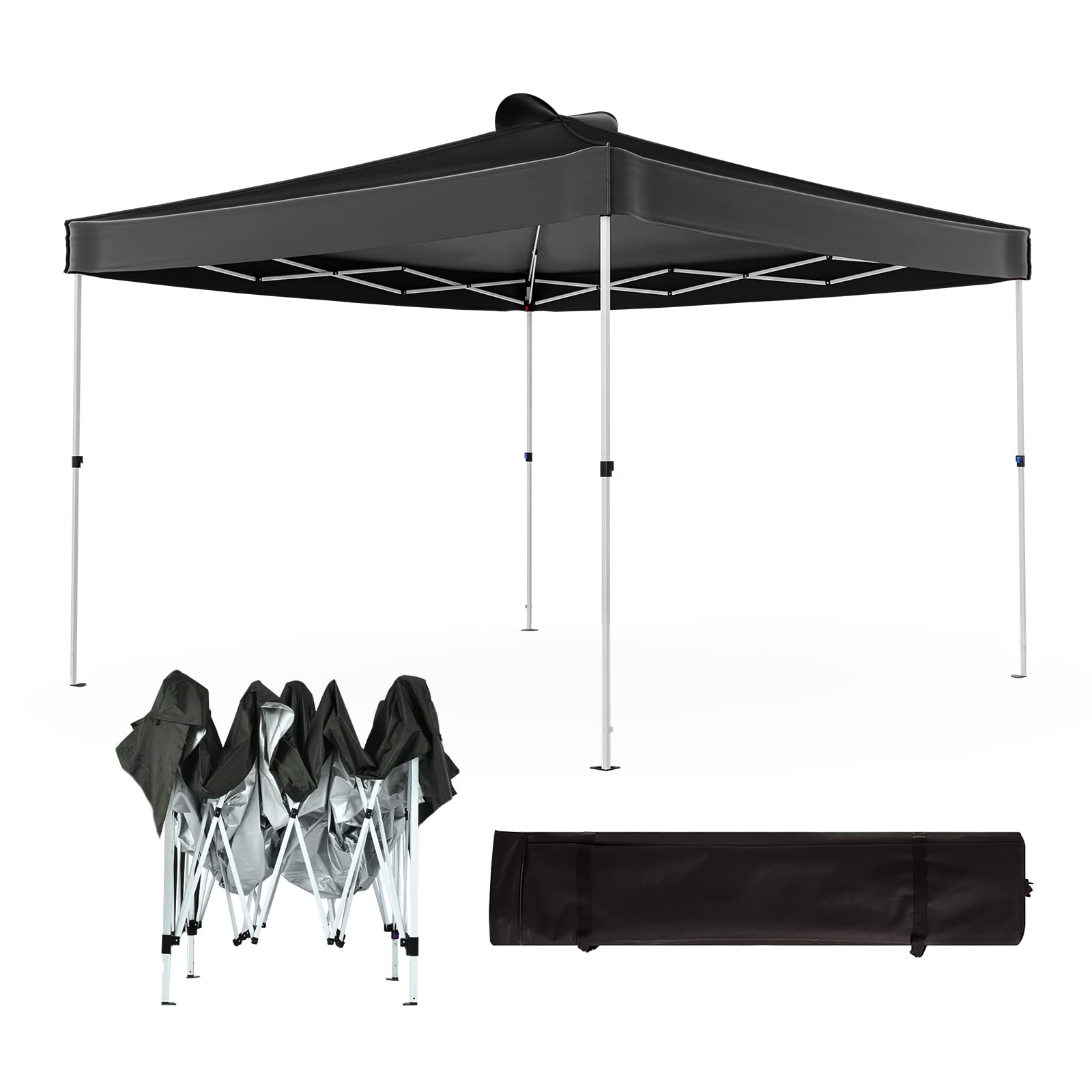 10x10 FT Pop Up Canopy Tent - Instant Setup Outdoor Gazebo with UV Protection & Air Vents, Portable Folding Shelter with Carry Bag - Perfect for Backyard Parties, Camping, Beach, Picnics & Outdoor Events