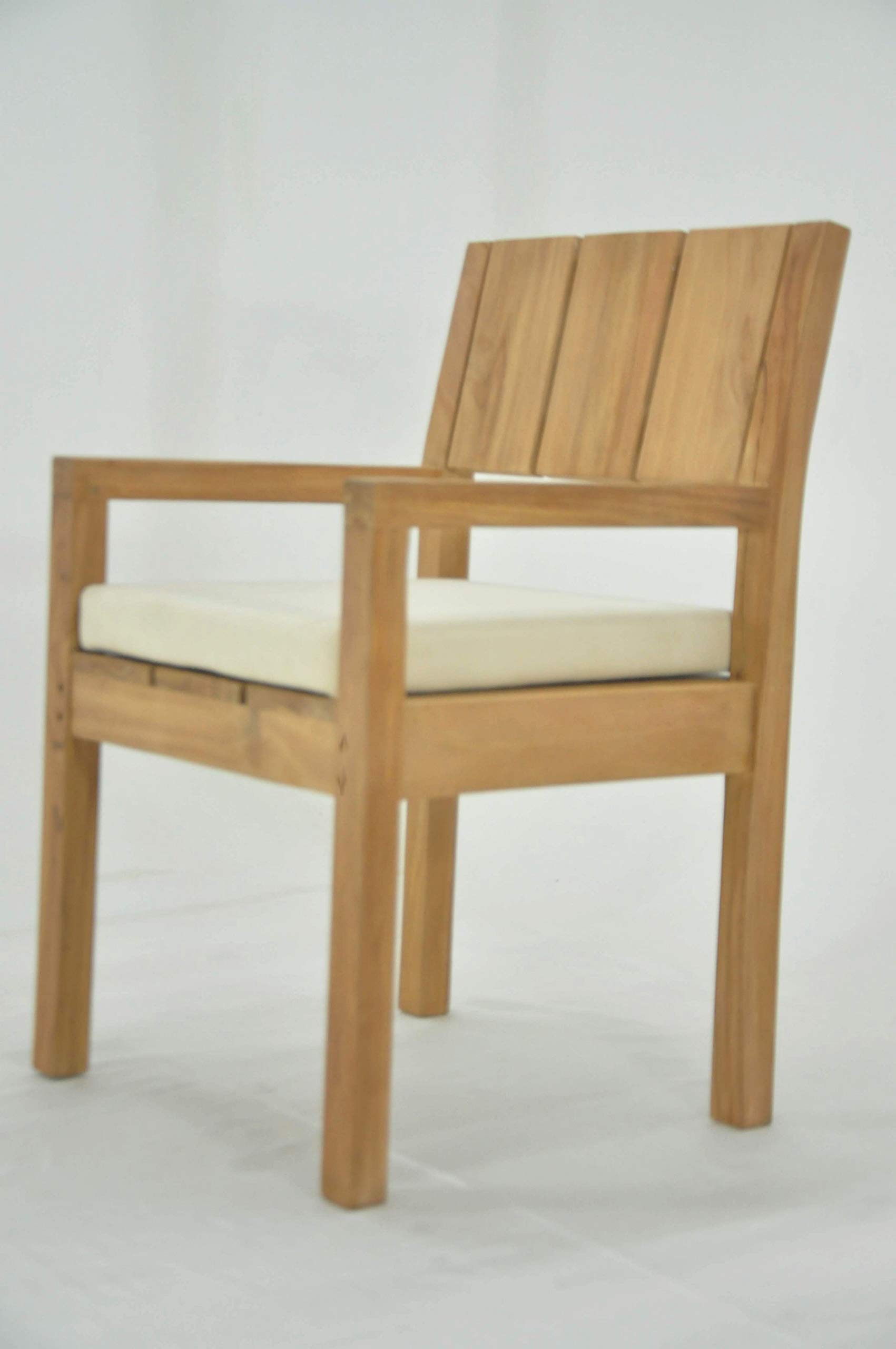 Premium Grade-A Teak Wood Luxury Veranda Armchair - Single Patio Chair for Outdoor Relaxation #36VRAA | Perfect for Garden, Poolside & Balcony Decor