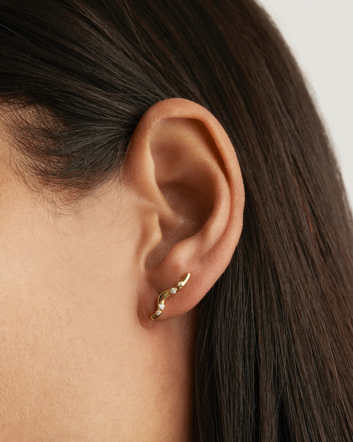 18K Gold Vermeil Chasing Tides Earrings for Women - Dainty Wave Design Stud Earrings - Perfect for Beach Weddings, Date Nights & Gift Giving
