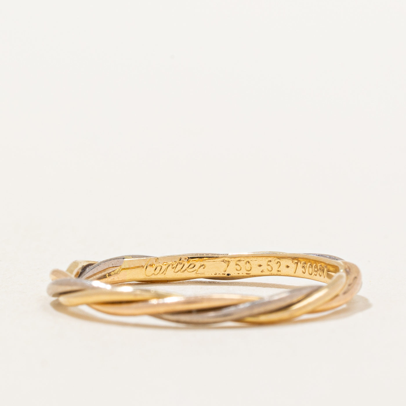 Cartier Inspired Twisted 18k Gold Ring - Size 6 | Luxury Fashion Jewelry for Women | Perfect for Weddings, Anniversaries & Special Occasions