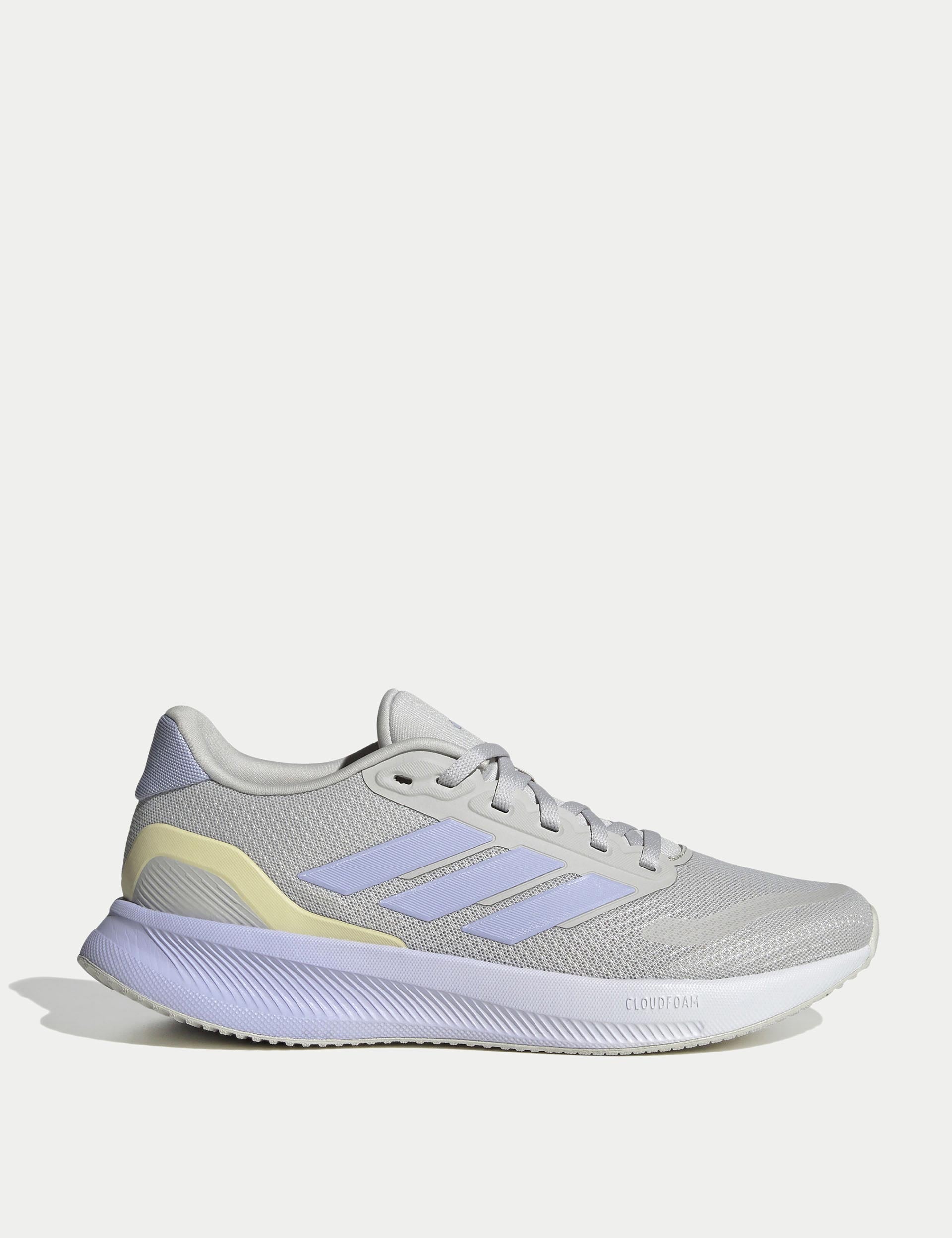 Runfalcon 5 Running Shoes for Men & Women - Lightweight Grey/Violet/Black Athletic Sneakers - Perfect for Jogging, Gym Workouts & Daily Walking