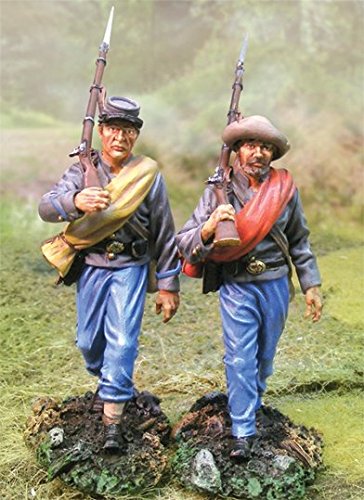 1:30 Scale Pewter American Civil War Confederate Marchers #1 - Highly Detailed Collectible Figurine for History Enthusiasts & Diorama Displays