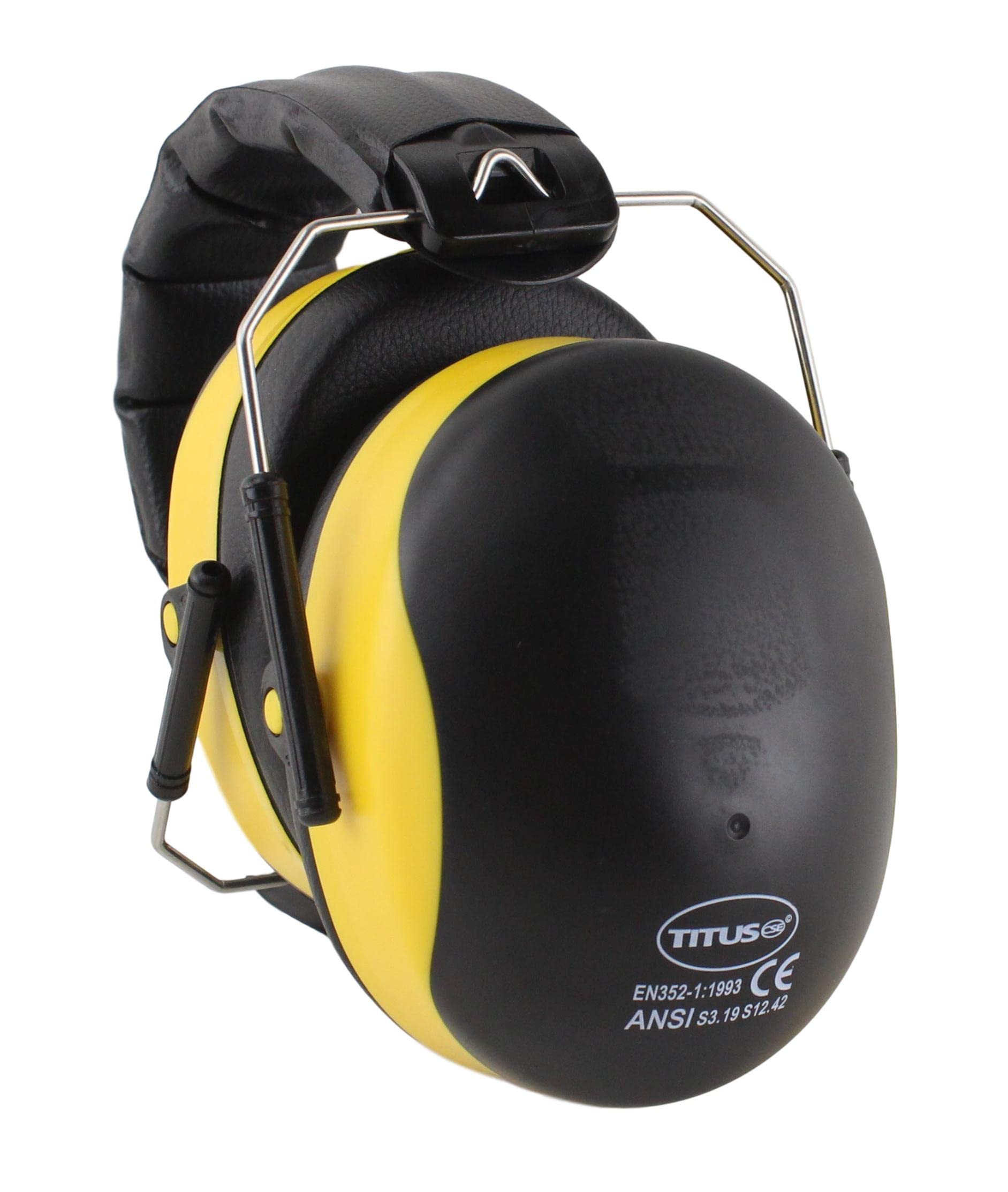 TITUS 3 Series Onyx 37 Highest NRR 34dB Noise Reduction Safety Earmuffs for Shooting, Construction & Industrial Work - Hearing Protection for Loud Environments