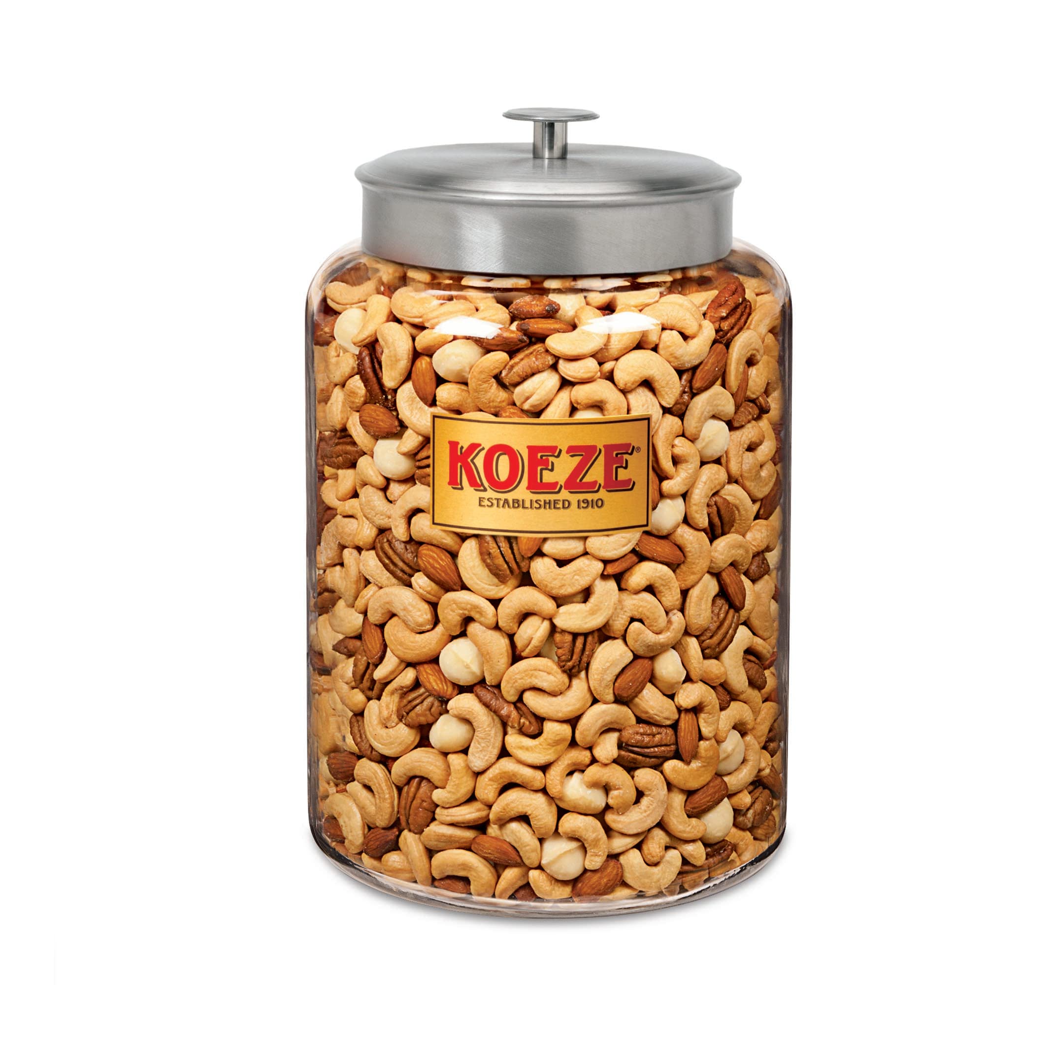 Premium Koeze Mixed Nuts with Macadamias - 12 lb. Bulk Jar for Office Parties, Corporate Gifts & Holiday Snacking