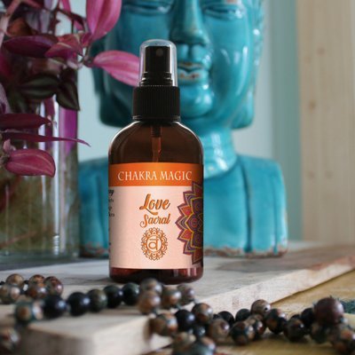 Chakra Magic Love Spray - Spiritual Aromatherapy Mist for Attracting Love & Positive Energy | Perfect for Meditation, Yoga & Home Blessings