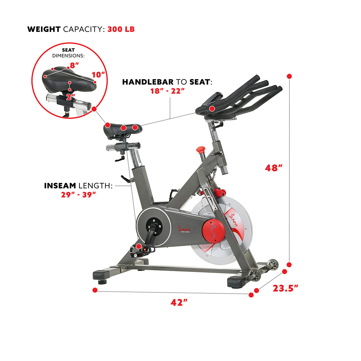 Premium Indoor Cycling Bike for Home Workouts - Stationary Exercise Bike with Adjustable Resistance for Cardio & Strength Training - Perfect for Home Gym, Fitness Enthusiasts & Spin Classes