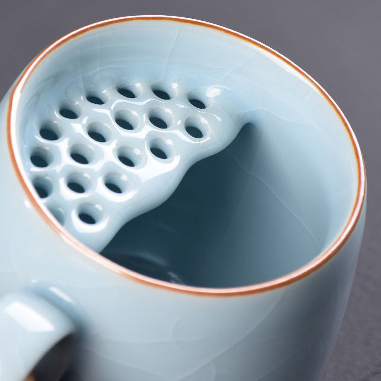 Premium Handcrafted Ice Crack Five Kilns Chinese Tea Cup - Authentic Ceramic Tea Cup for Gongfu Tea, Matcha, Herbal Tea - Perfect for Home, Office & Tea Ceremonies