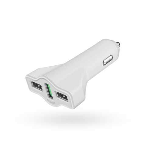 Bakeey 5.2A QC3.0 Fast Car Charger with 3 USB Ports & LED Light - Compatible with OnePlus 5T, Xiaomi Mi6/Mi A1/Mix 2S, Samsung S9+ - Perfect for Road Trips & Daily Commuting