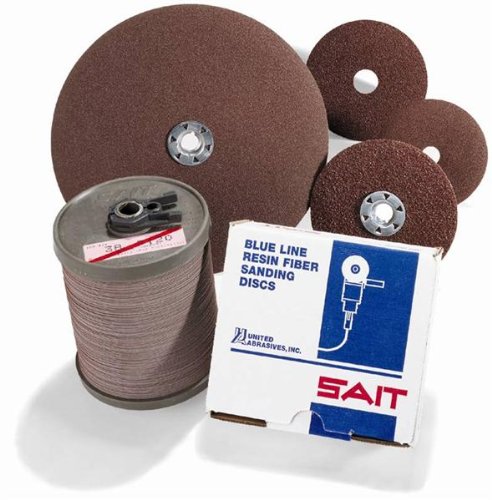 SAIT 50037 7-Inch x 7/8-Inch 120 Grit Angle Grinder Fiber Disc - Premium Grinding Wheel for Metal, Wood & Concrete - Ideal for Welding, Sanding & Surface Preparation