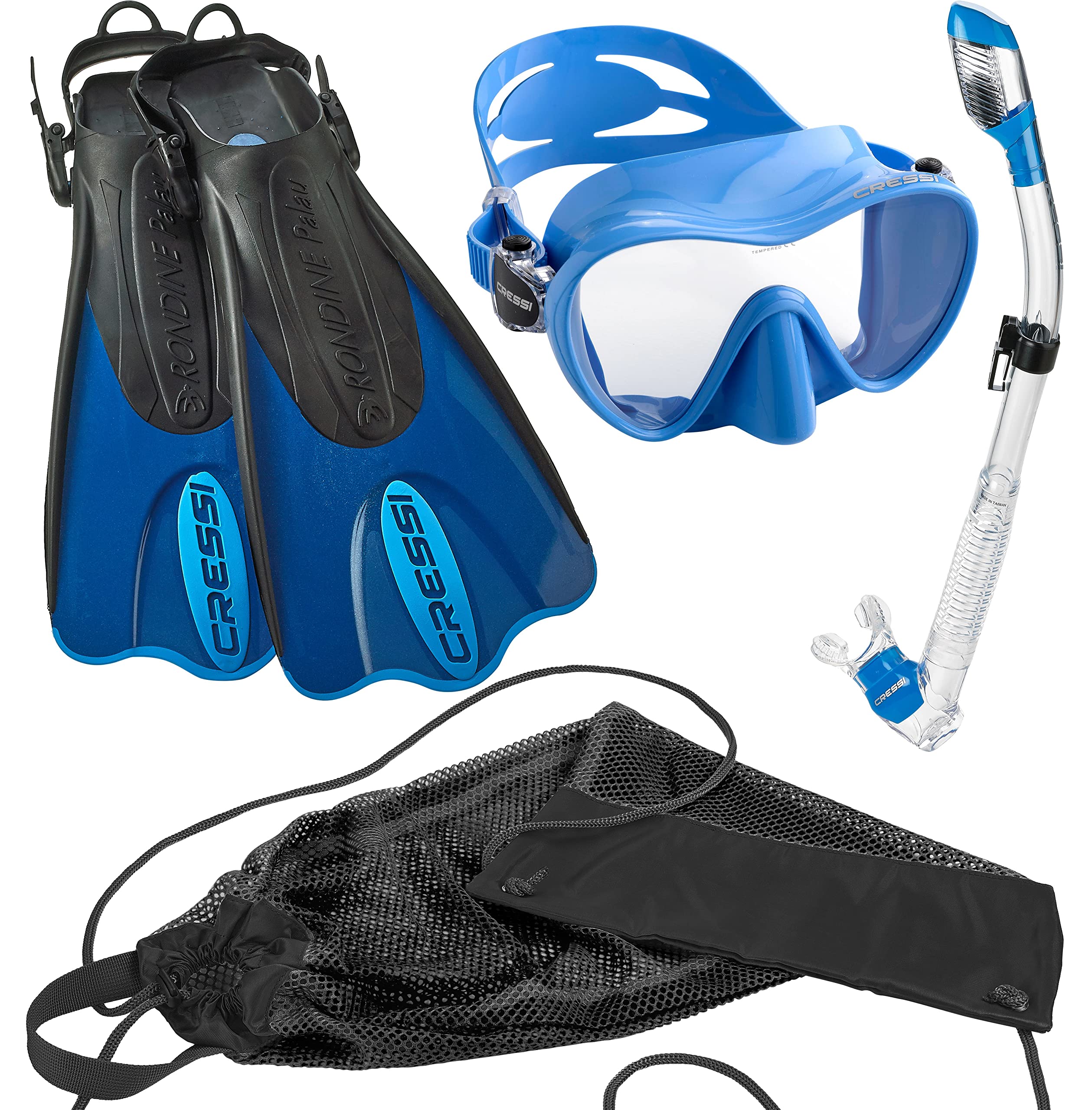 CRESSI Scuba Snorkeling Dive Mask - Anti-Fog Tempered Glass Snorkel Mask for Men & Women - Perfect for Underwater Exploration, Swimming, and Marine Life Observation