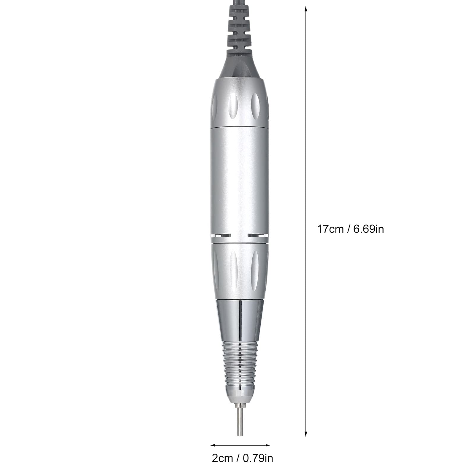 Portable Electric Nail File Pen - Professional Manicure Tool for Nail Polish Removal & Nail Shaping (Silver) | Perfect for Home Use, Salon Professionals & Travel Nail Care - Layfoo