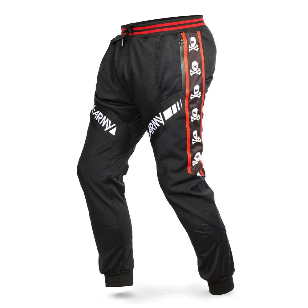 HK Army TRK Jogger Paintball Pants - Skulls Red - Small | Lightweight & Durable Paintball Gear for Outdoor Sports & Tactical Games