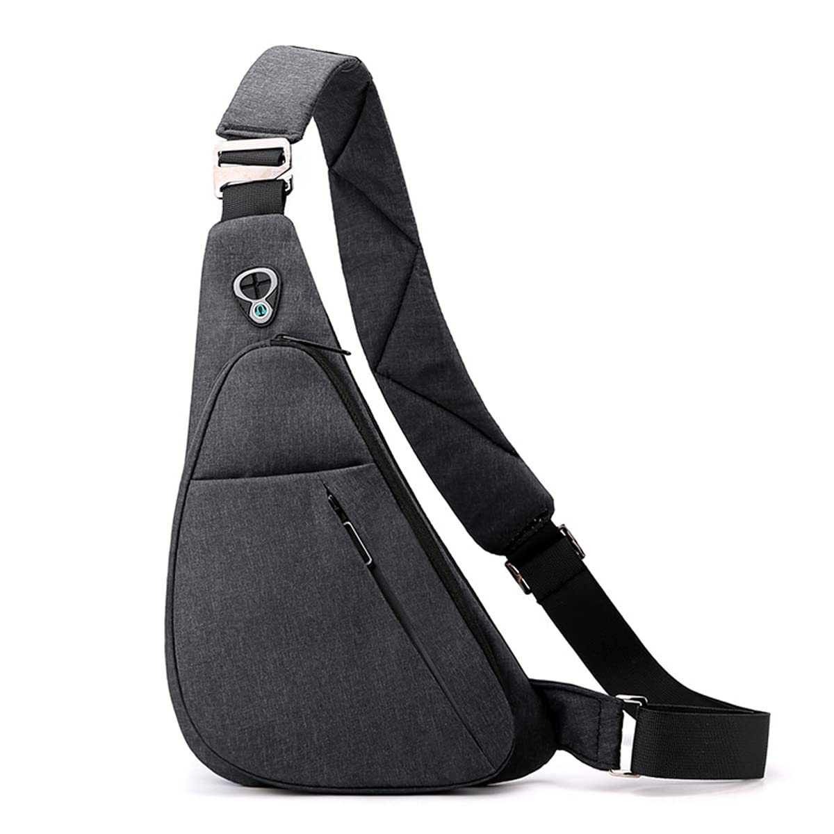 Waterproof Anti-Theft Sling Bag for Travel & Hiking - Lightweight Crossbody Chest Daypack with Secure Pockets (Left-Hand Carry, Black) - Perfect for Commuting, Outdoor Adventures & Daily Use