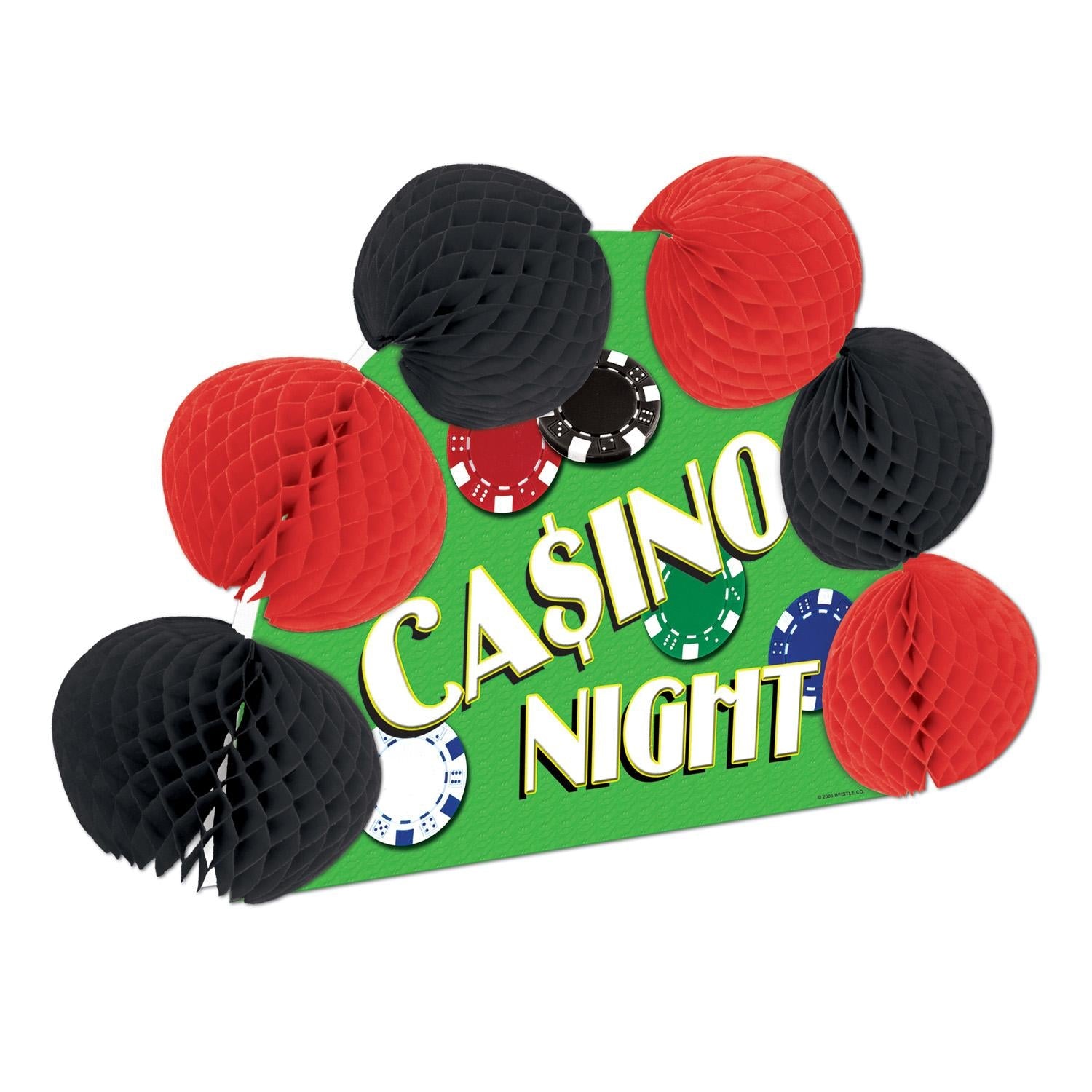 12 Pack Beistle Casino 2-Sided Party Centerpieces - Perfect for Casino Night, Gambling Theme Parties & Vegas Decorations