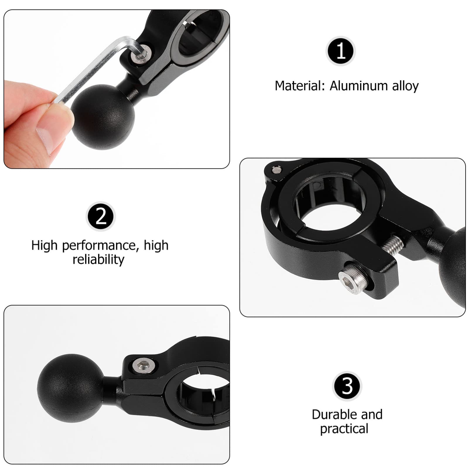 Motorcycle Handlebar Phone Mount Adapter - Secure for Riding